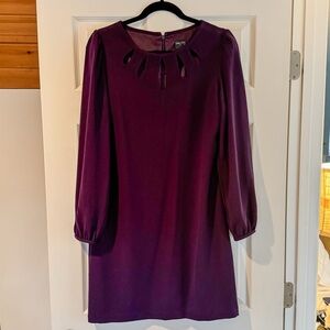 Gabby Skye Long Sleeve Purple Dress